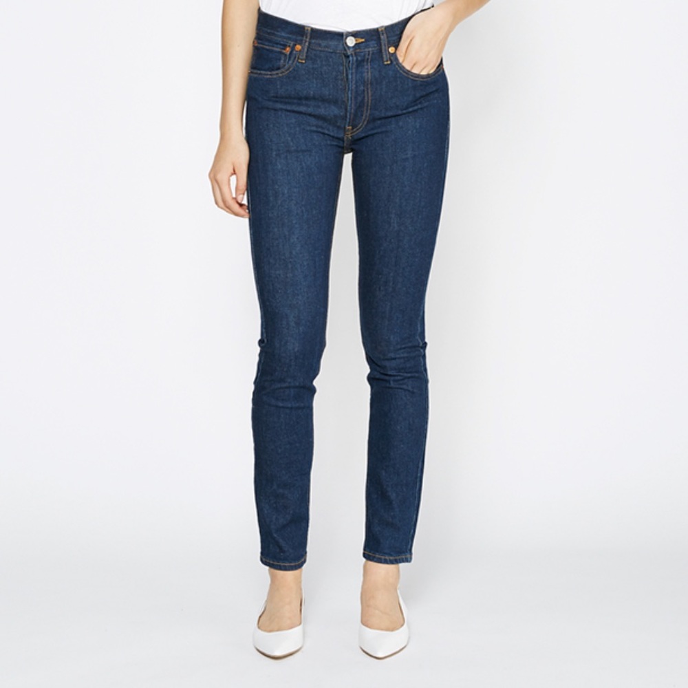 RE/DONE Originals Straight Cigarette Jean With Ankle Slits Size 26